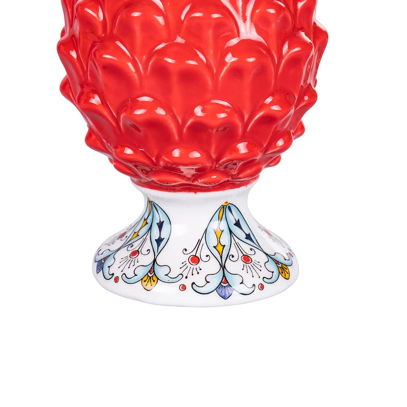 Pigna con Base Decorativa Ø8,4x13,7 cm in Ceramica VdE Tivoli 1996 Pigna