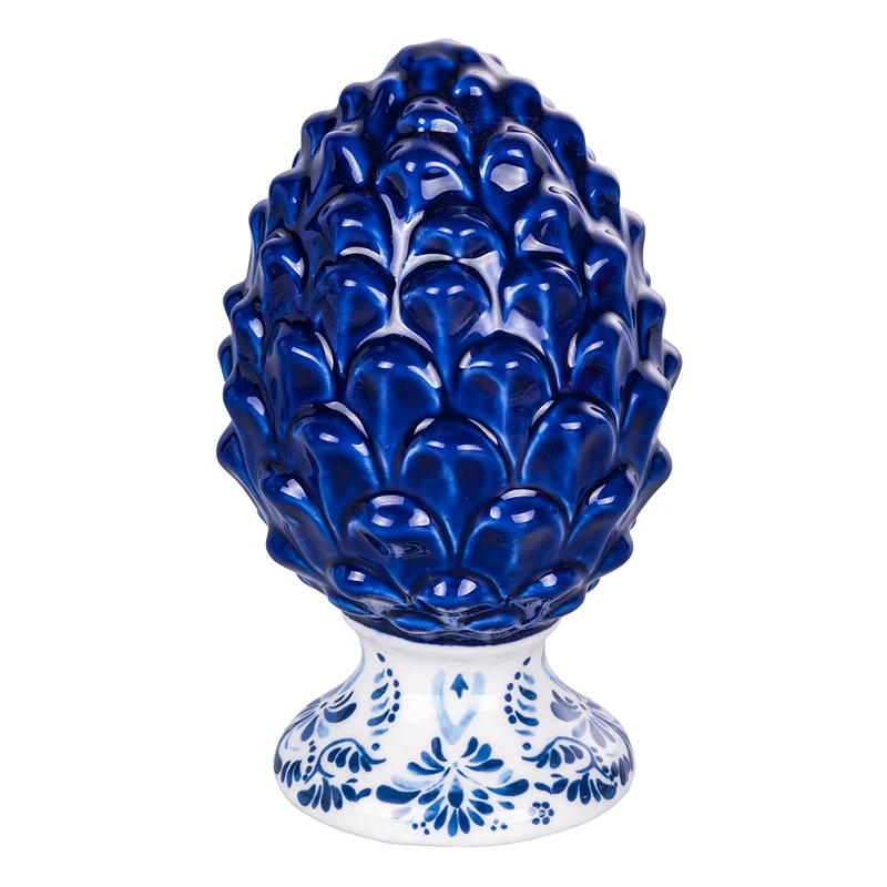 Pigna con Base Decorativa Ø8,4x13,7 cm in Ceramica VdE Tivoli 1996 Pigna