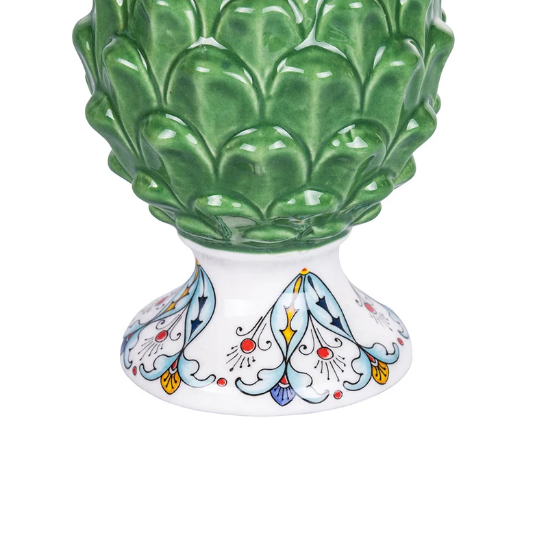 Pigna con Base Decorativa Ø8,4x13,7 cm in Ceramica VdE Tivoli 1996 Pigna