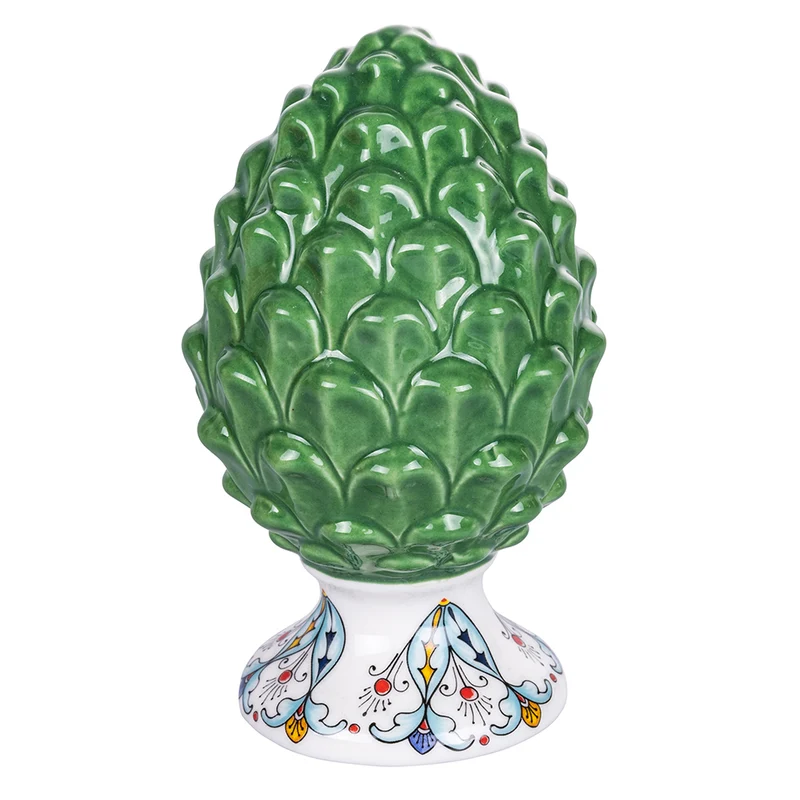 Pigna con Base Decorativa Ø8,4x13,7 cm in Ceramica VdE Tivoli 1996 Pigna