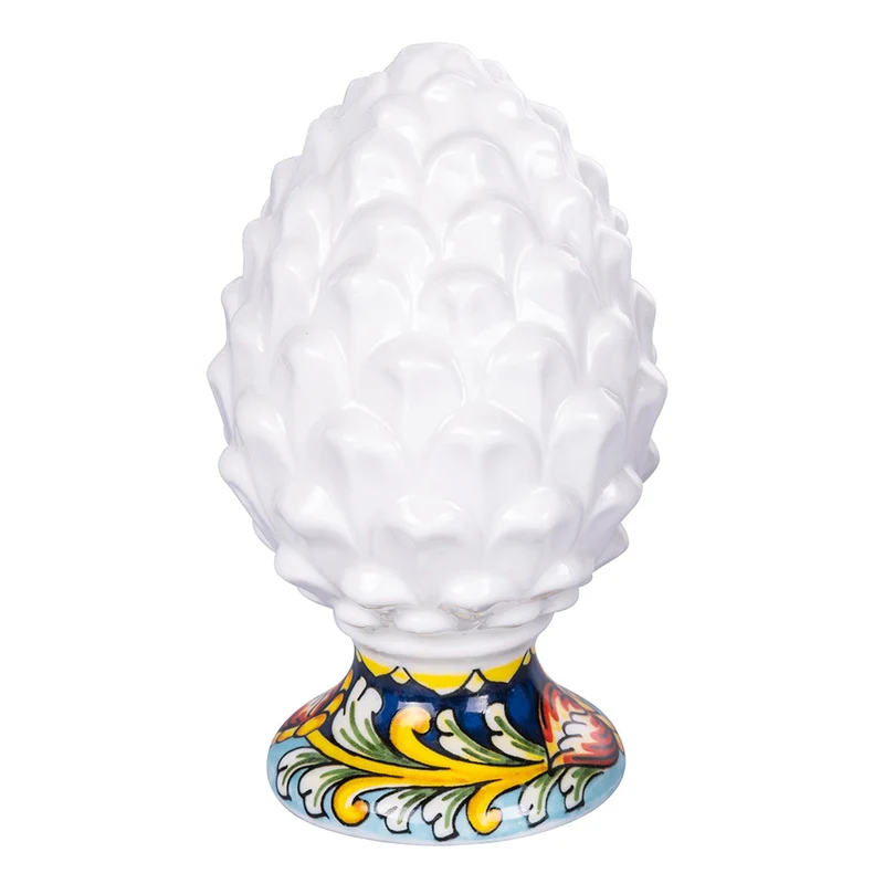 Pigna con Base Decorativa Ø8,4x13,7 cm in Ceramica VdE Tivoli 1996 Pigna