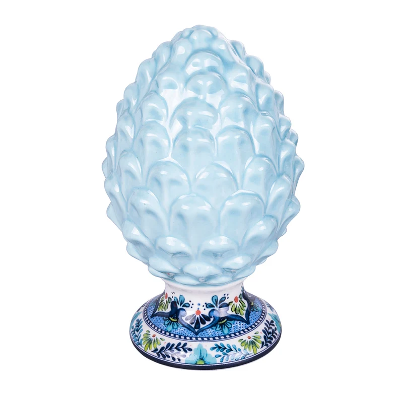 Pigna con Base Decorativa Ø8,4x13,7 cm in Ceramica VdE Tivoli 1996 Pigna