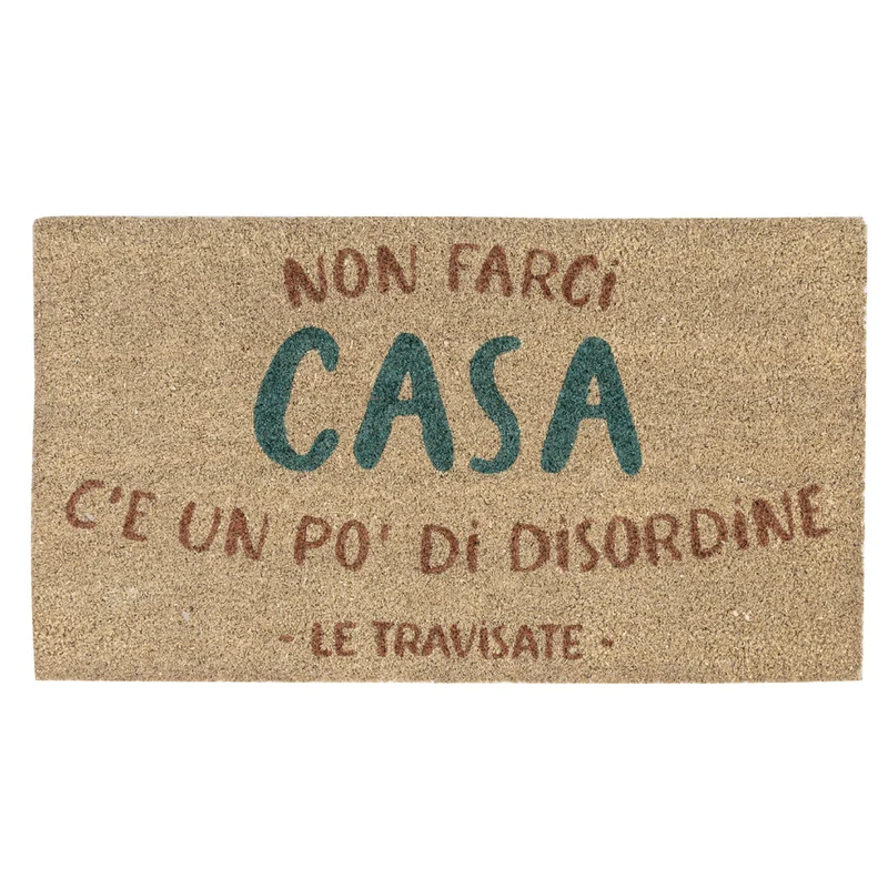 Zerbino Casa 70x1,5x40 cm in Cocco e Pvc VdE Tivoli 1996 Le Travisate Bianco