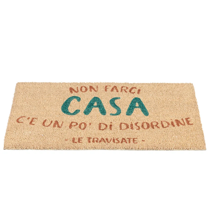Zerbino Casa 70x1,5x40 cm in Cocco e Pvc VdE Tivoli 1996 Le Travisate Bianco