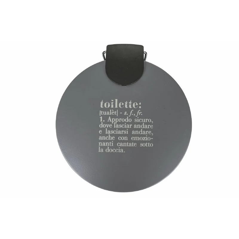 Pattumiera "Toilette" 3 Litri Ø17x23,5 cm in Plastica VdE Tivoli 1996 Grigio