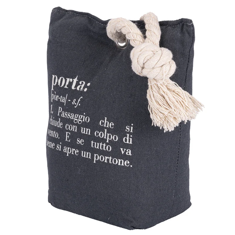 Fermaporta 20x10x20 cm in Tessuto 100% Poliestere VdE Tivoli 1996 Grigio Scuro