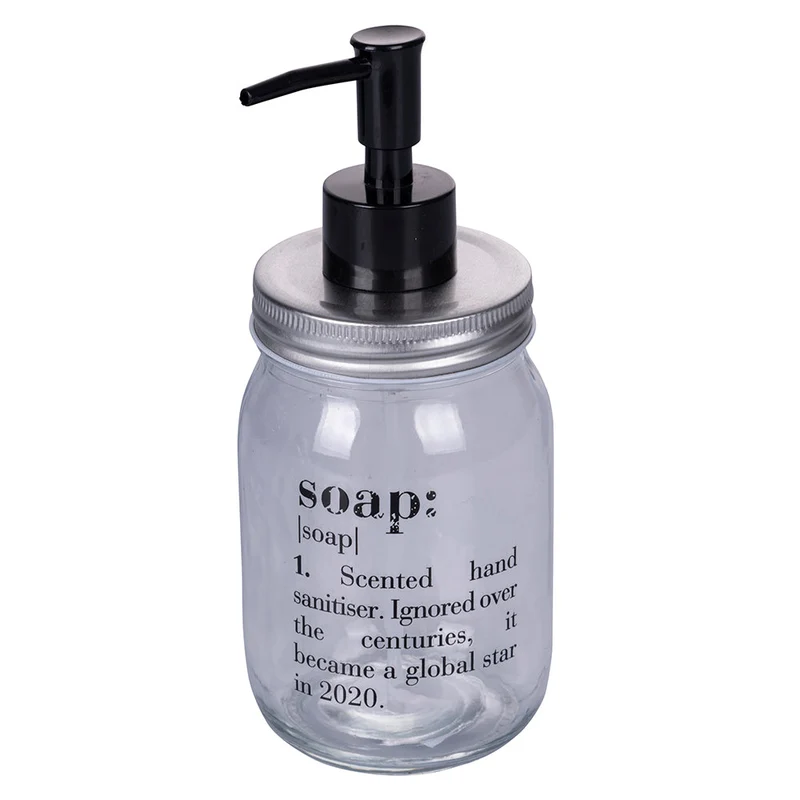 Dispenser Sapone Liquido 380 ml in Vetro VdE Tivoli 1996 Trasparente