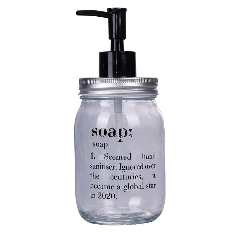 Dispenser Sapone Liquido 380 ml in Vetro VdE Tivoli 1996 Trasparente
