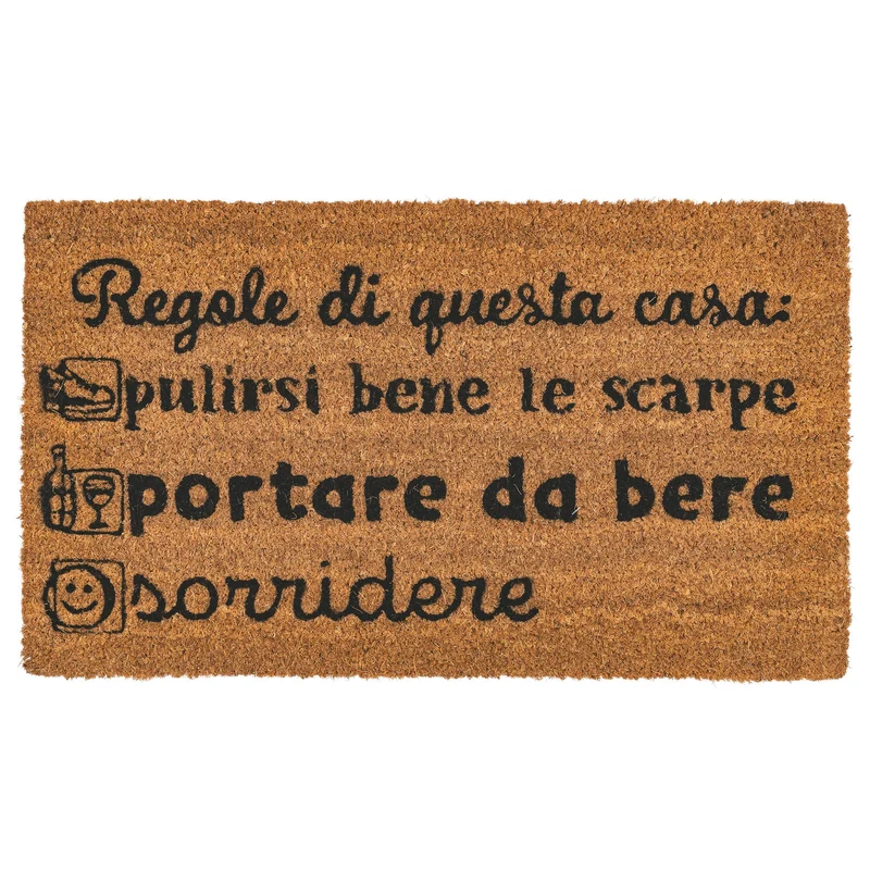 Zerbino "Regole" Fondo Antiscivolo 70x40 cm VdE Tivoli 1996