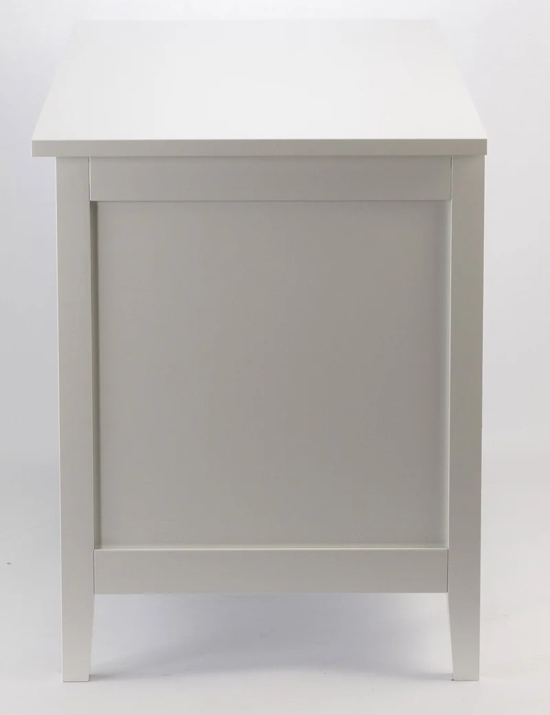 Baule Cassapanca Contenitore 90x40x50,5 cm in Legno Soriani Bianco