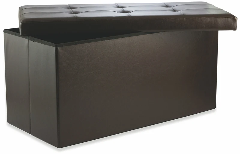 Baule Cassapanca Pouf Contenitore in Similpelle Soriani Marrone