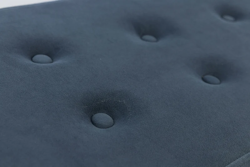 Baule Cassapanca Pouf Contenitore in Velluto Soriani Blu