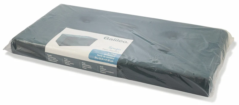Baule Cassapanca Pouf Contenitore in Velluto Soriani Blu