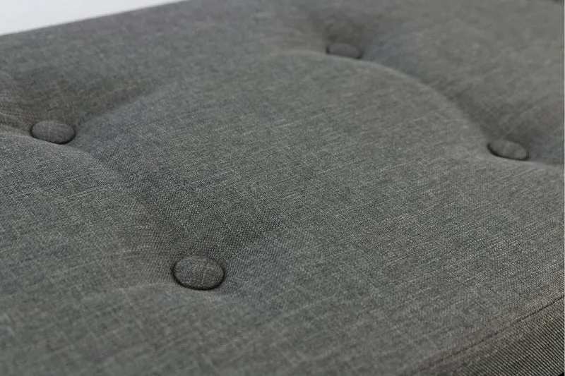 Baule Cassapanca Pouf Contenitore in Polyestere Soriani Grigio