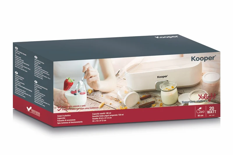 Macchina per Yogurt 4 Vasetti 700ml kooper Yolight