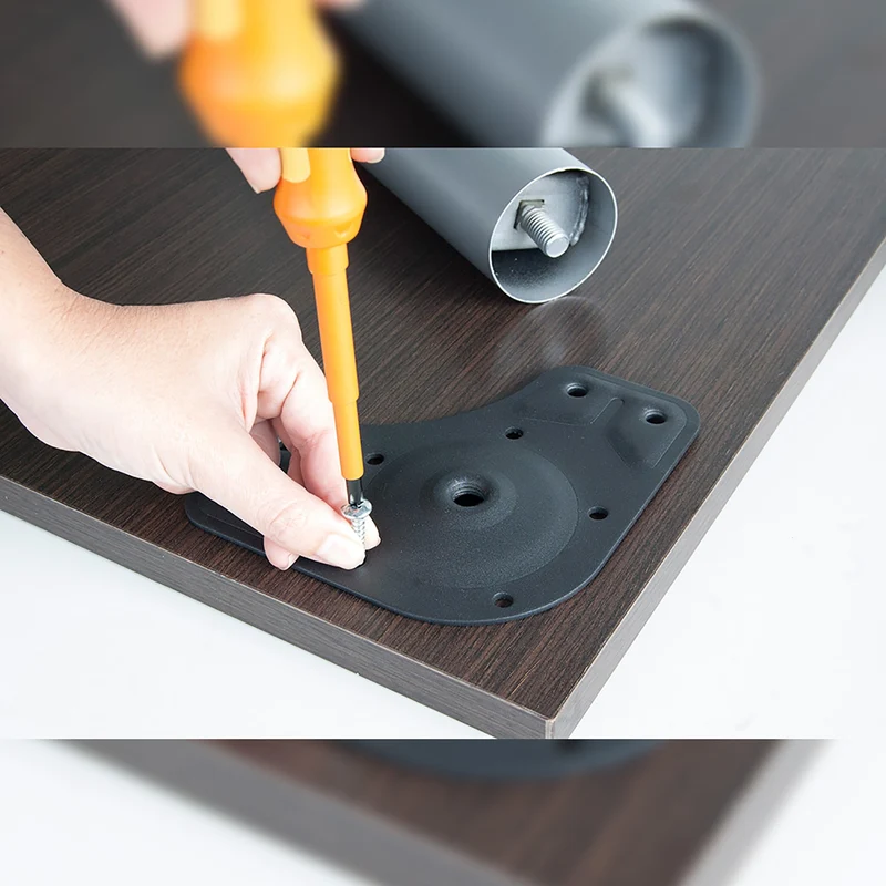 Kit 4 Gambe per Tavolo Regolabili Ø6x71/73 cm in Acciaio Cromato Emuca