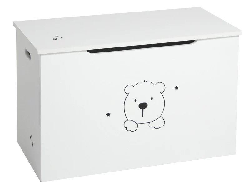 Cassapanca Baule Rettangolarein MDF 75x38x46,5 cm Fumer Winnie Bianca