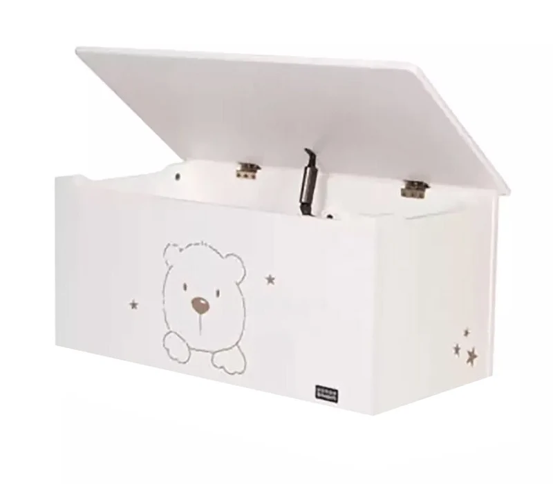 Cassapanca Baule Rettangolarein MDF 75x38x46,5 cm Fumer Winnie Bianca