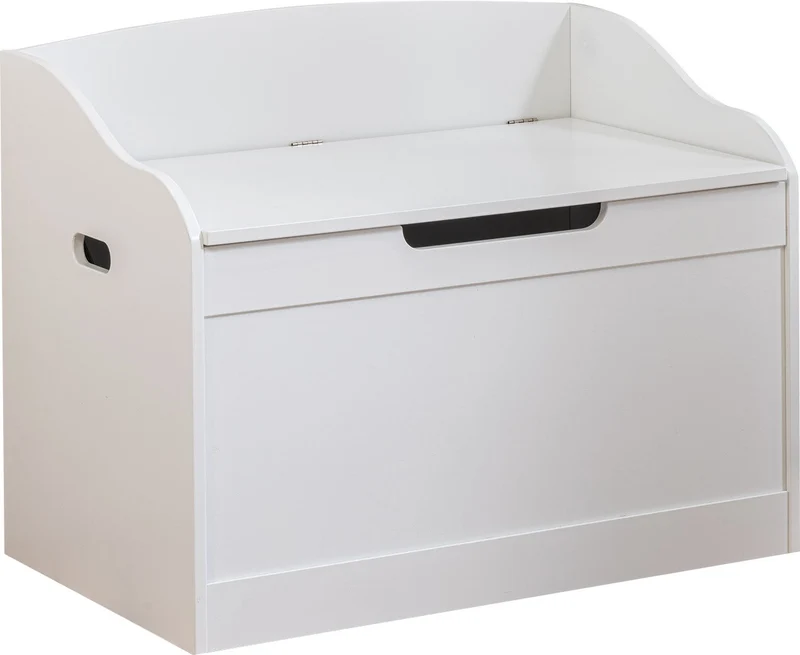 Cassapanca Baule Rettangolare 80x50x60 cm in MDF Fumer Gaia Bianca