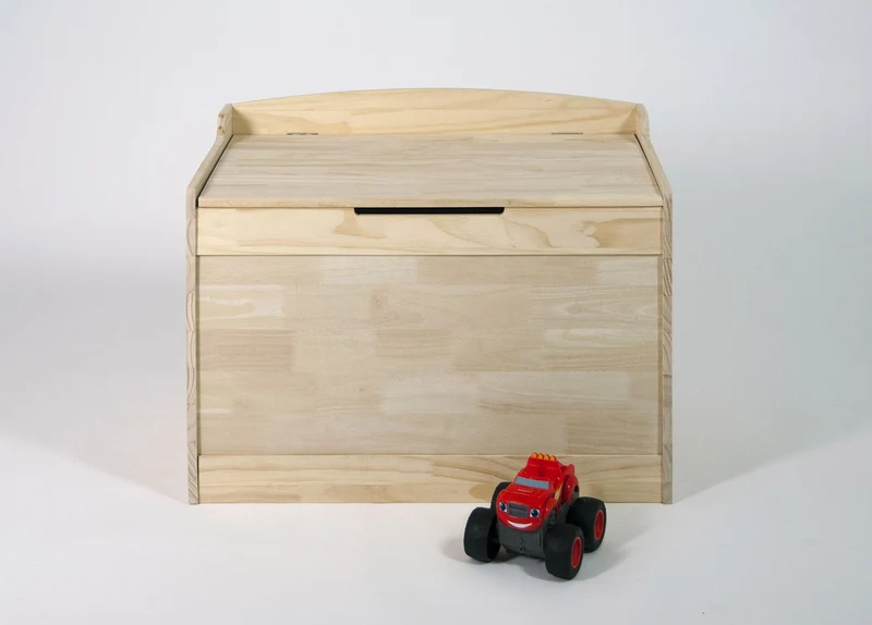 Cassapanca Baule Rettangolarein Legno Pino Grezzo 80x50x60 cm Fumer Sophie