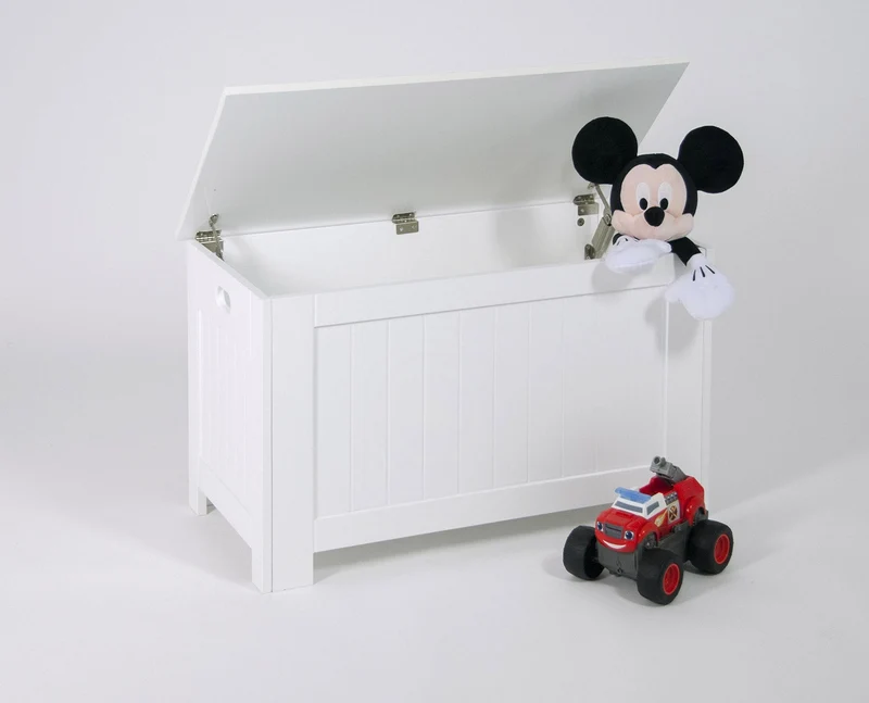 Cassapanca Baule Rettangolarein MDF 81x40x46,5 cm Fumer Valentina Bianca