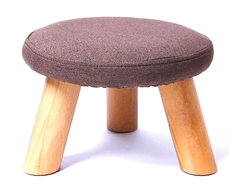 Pouf in Tessuto e Legno di Pino 29x29x20 cm Fumer Jimmy Prugna