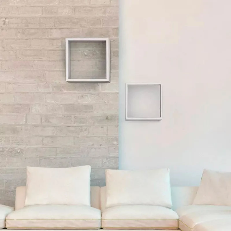 Set 2 Mensole Cubo da Parete Quadrato in Fibra di Legno Q-Bis Maxi Rovere Imperiale