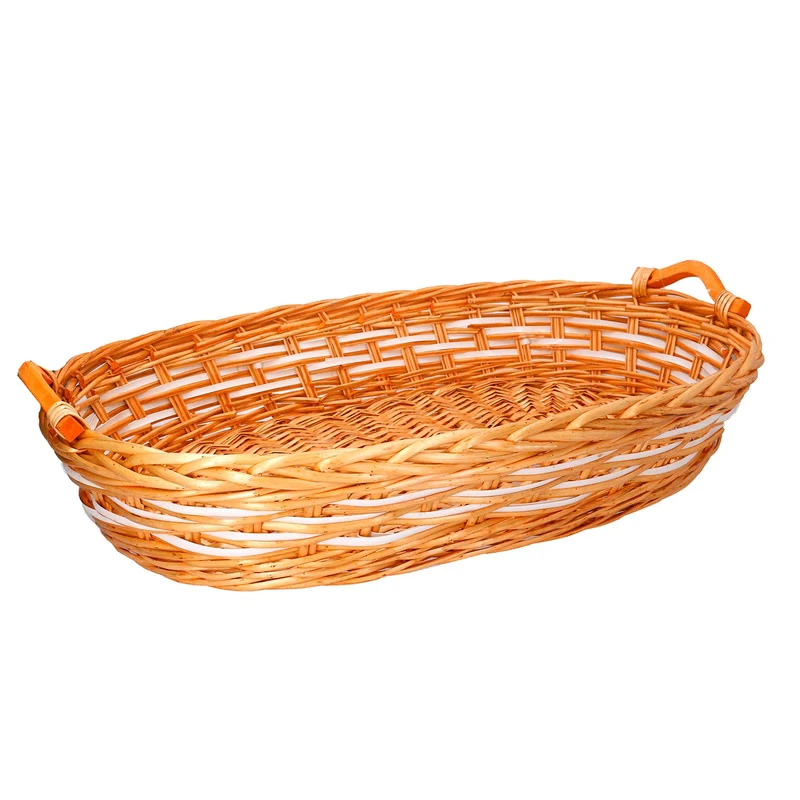 Cesta in Vimini marrone ovale cm 72x48xh13