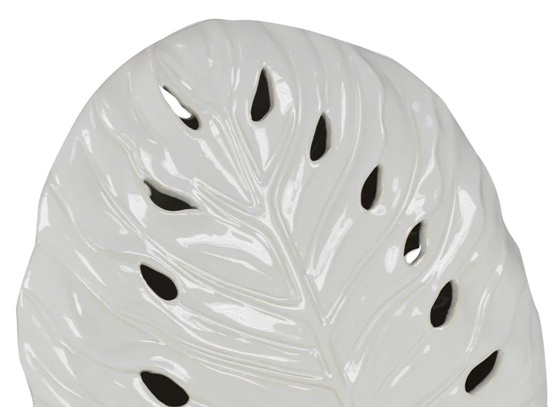 Vaso foglia bianco traforato cm 39x14,5xh48,5