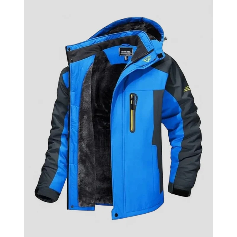 Men's Winter Jackets with Fleece Lining Water-Resistant Shell and Hood