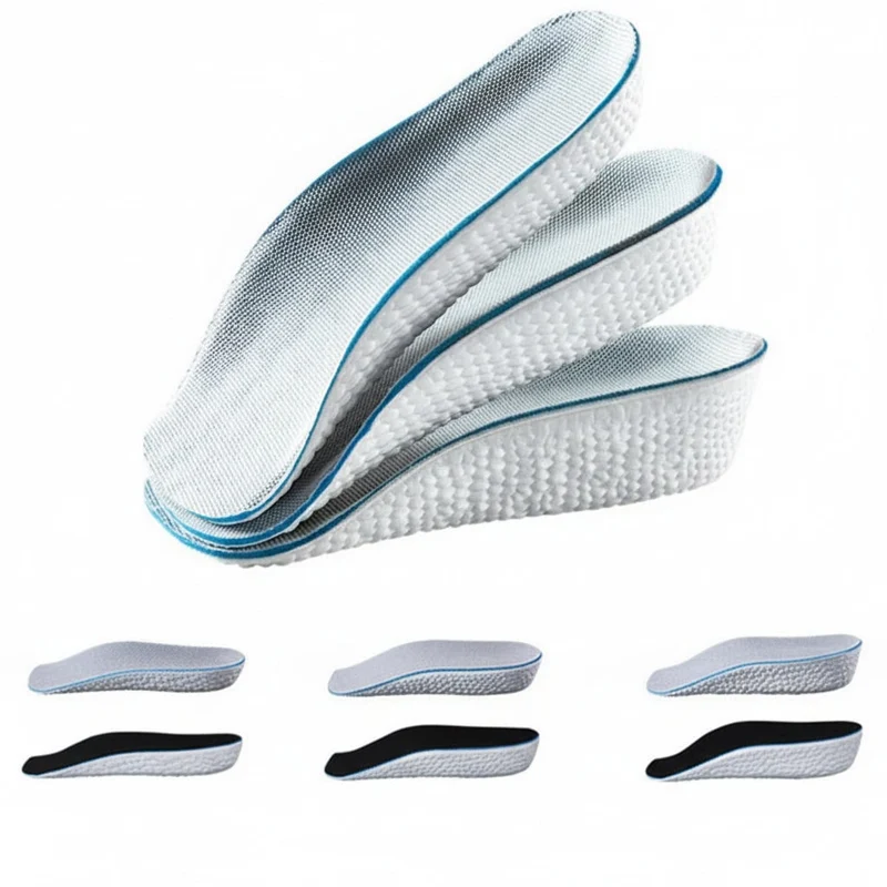 Custom Arch Support Insoles with Height Ergonomic Wedge and Deep Heel Cup for All-Day Comfort