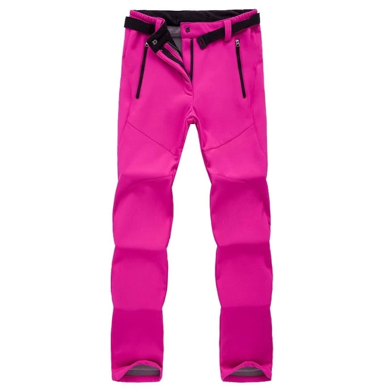 Women's Hiking Pants with Fleece Lining and Softshell for Trekking Climbing Outdoor Adventures