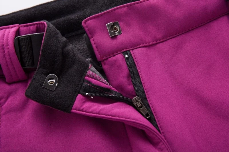 Women's Hiking Pants with Fleece Lining and Softshell for Trekking Climbing Outdoor Adventures