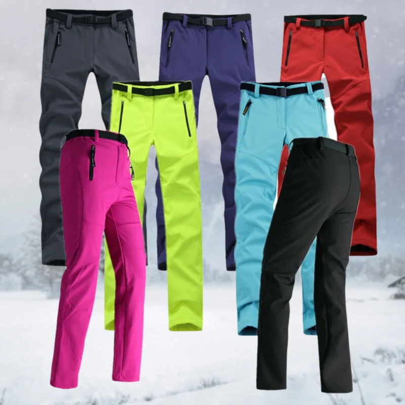 Women's Hiking Pants with Fleece Lining and Softshell for Trekking Climbing Outdoor Adventures