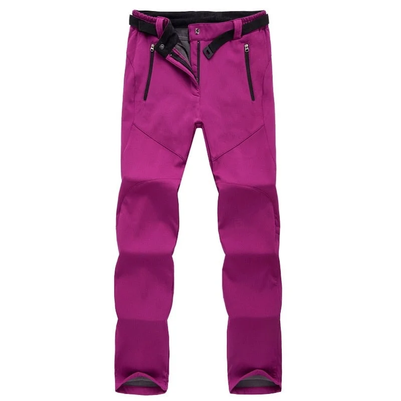 Women's Hiking Pants with Fleece Lining and Softshell for Trekking Climbing Outdoor Adventures