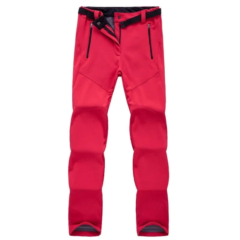 Women's Hiking Pants with Fleece Lining and Softshell for Trekking Climbing Outdoor Adventures