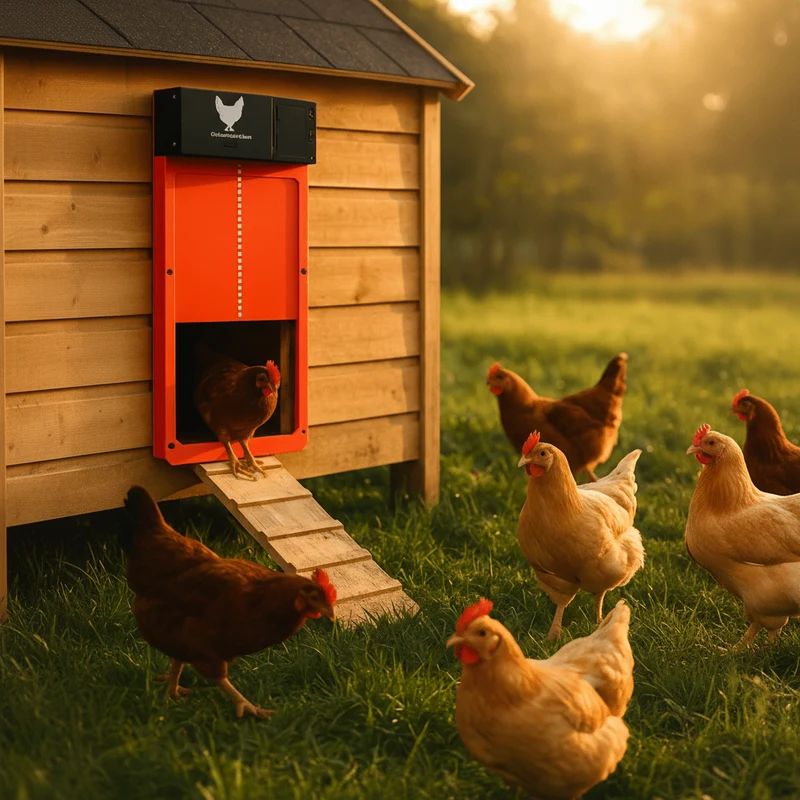 Automatic Chicken Coop Door with Light Sensor and Weatherproof Sliding Panel