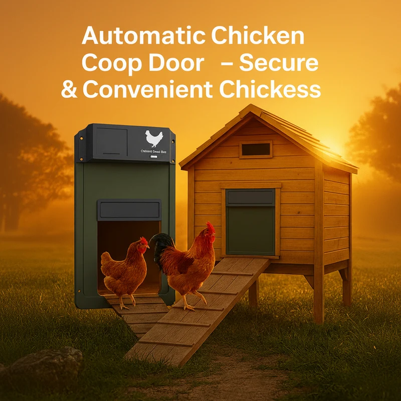 Automatic Chicken Coop Door with Light Sensor and Weatherproof Sliding Panel
