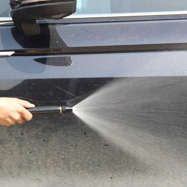 Garden Hose Nozzle with High Pressure Adjustable Spray Tip and Brass Quick-Connect