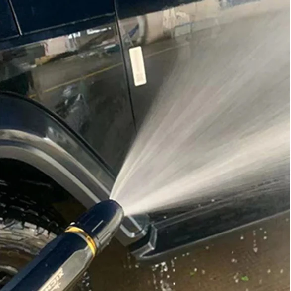 Garden Hose Nozzle with High Pressure Adjustable Spray Tip and Brass Quick-Connect
