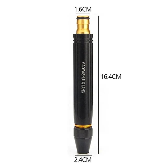 Garden Hose Nozzle with High Pressure Adjustable Spray Tip and Brass Quick-Connect