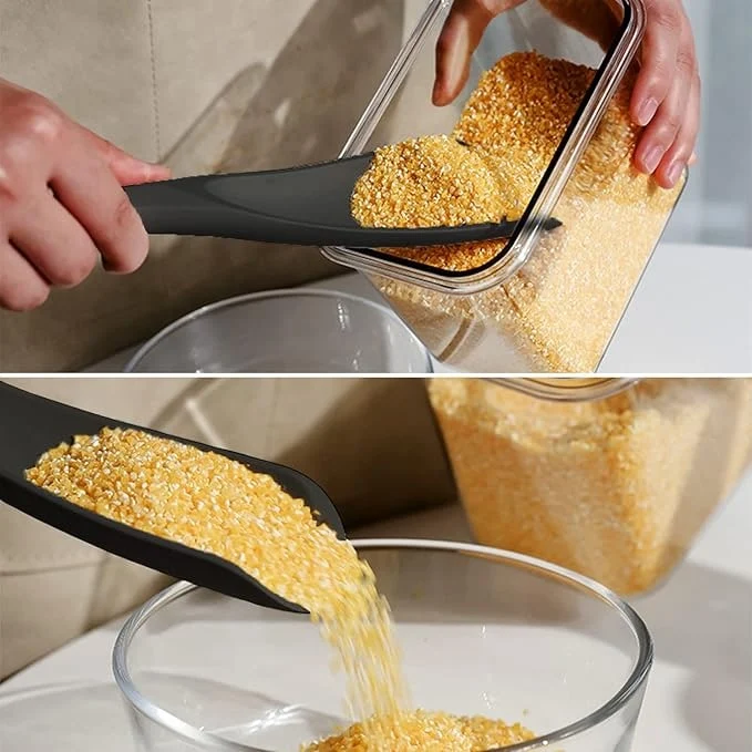 Silicone Spatula Spoon with Wooden Handle and Heat Resistant Tool Rest