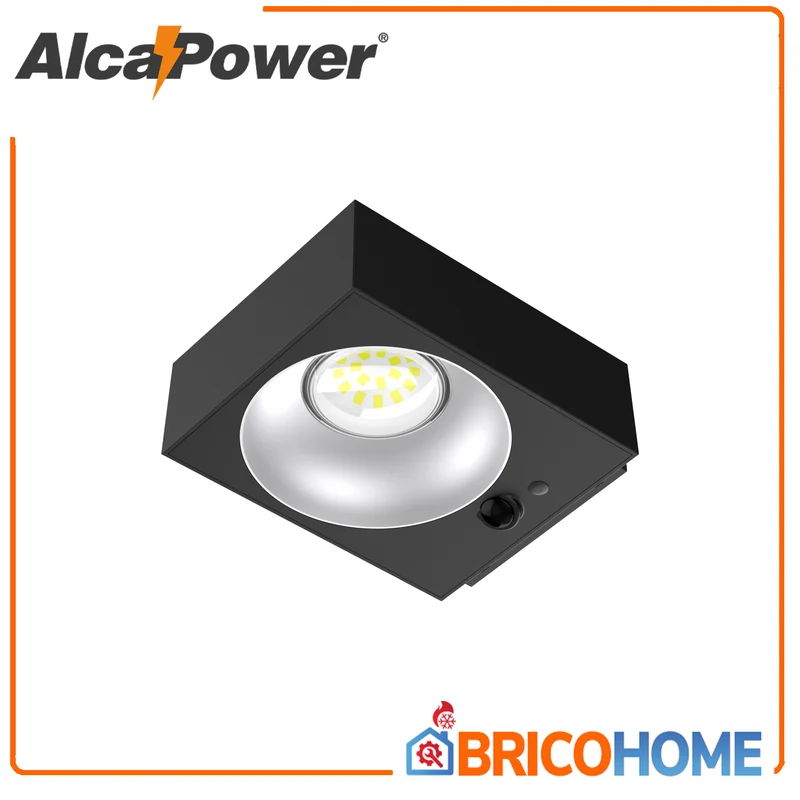 ALCAPOWER - LED Solare da Parete 929611 | 1000lm | 4000K | IP65 | Sensore PIR 120° + Crepuscolare | 20 LED SMD