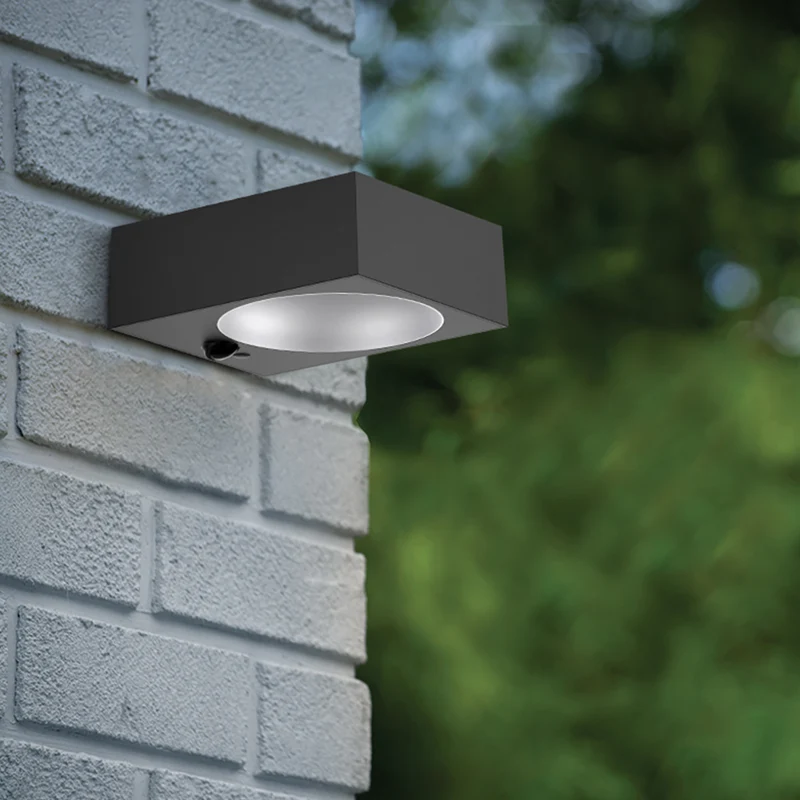 ALCAPOWER - LED Solare da Parete 929611 | 1000lm | 4000K | IP65 | Sensore PIR 120° + Crepuscolare | 20 LED SMD