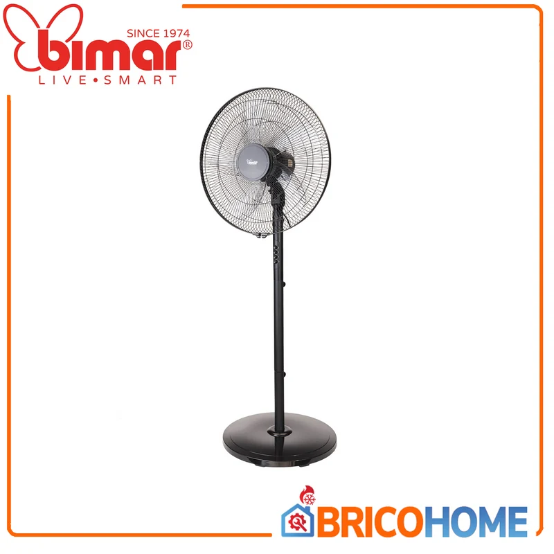 BIMAR - Ventilatore a Piantana VP165 | 5 Pale Ø45cm | H. 165cm | 60W | Oscillazione Auto