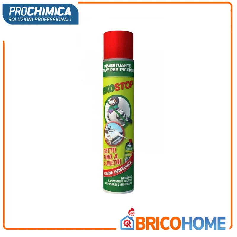 PROCHIMICA - Ekostop Piccioni e Volatili EKS/PVS750 | Disabituante Spray 750ml | Getto 4 Metri | Pronto all'Uso | Balconi e Davanzali
