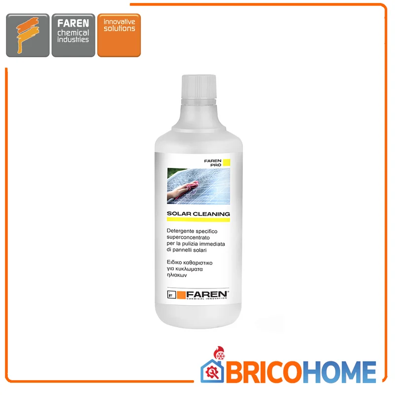 FAREN Detergente Concentrato Solar Cleaning 1L | Pannelli Solari Fotovoltaici | Professionale | Massima Efficienza