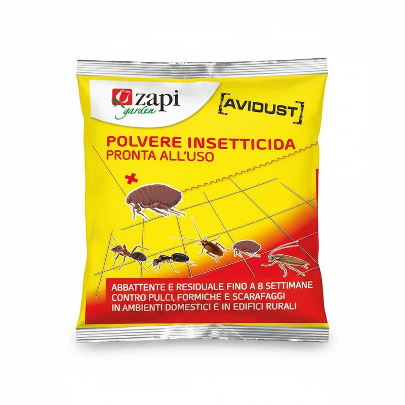 Zapi Garden - Avidust Insetticida in Polvere 1kg | Azione Residuale 8 Settimane | Scarafaggi Formiche Pulci Vespe