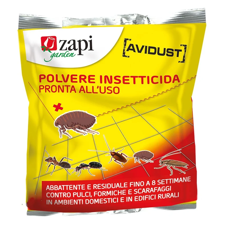 Zapi Garden - Avidust Insetticida in Polvere 1kg | Azione Residuale 8 Settimane | Scarafaggi Formiche Pulci Vespe