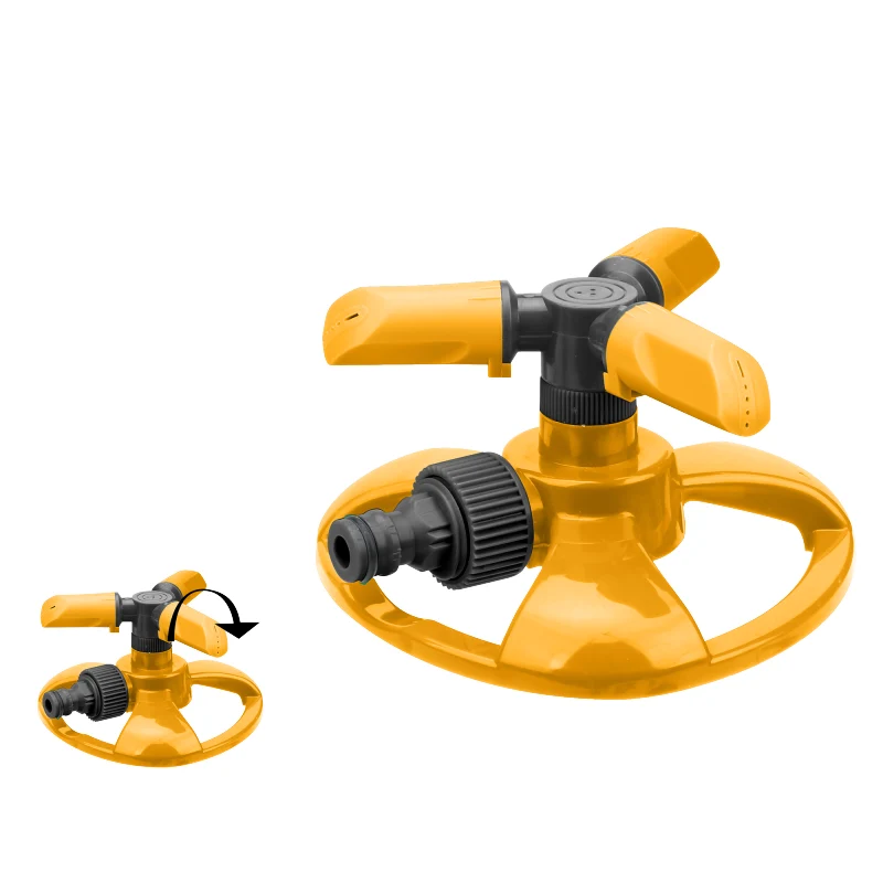 INGCO - Irrigatore da Giardino 3 Bracci Rotante 360° HPS23602 | ABS+PP | Attacco 3/4" | 16,5x14x8cm